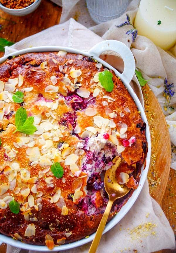 Gebakken ricotta met bessen