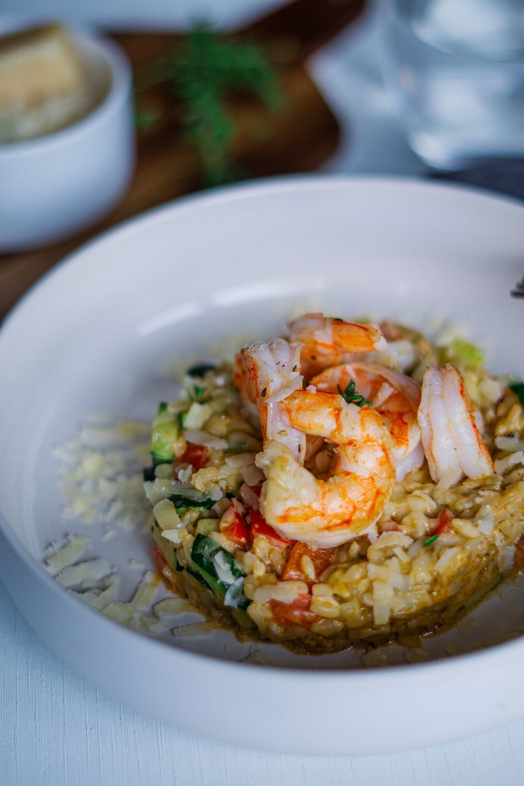 Mediterrane risotto met scampi