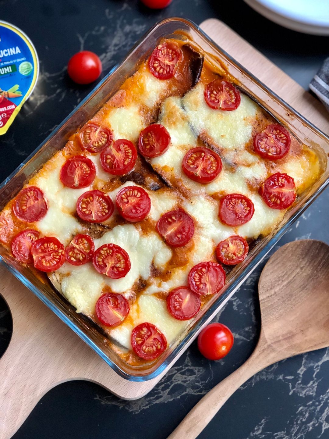 Lasagne van geroosterde aubergine