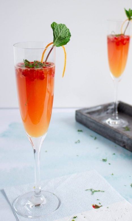Een lepeltje wow: mimosa met bloedsinaasappel