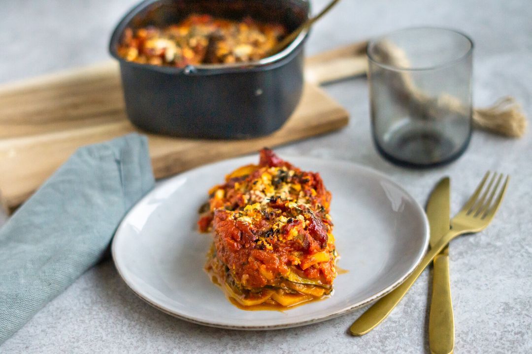 Zoete aardappellasagne uit de Airfryer