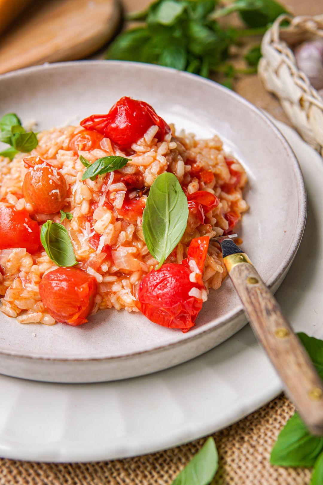 Risotto met gegrilde tomaat